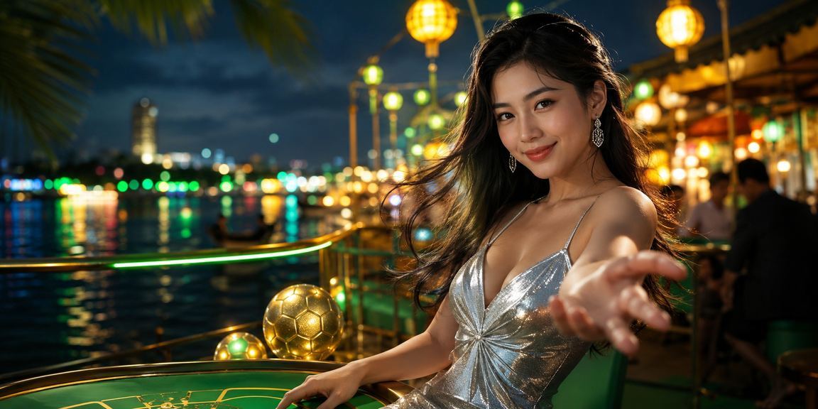 Cảnh đêm Sài Gòn với người chơi kiểm tra thông tin nạp tiền và tiền thưởng tại chợ đêm